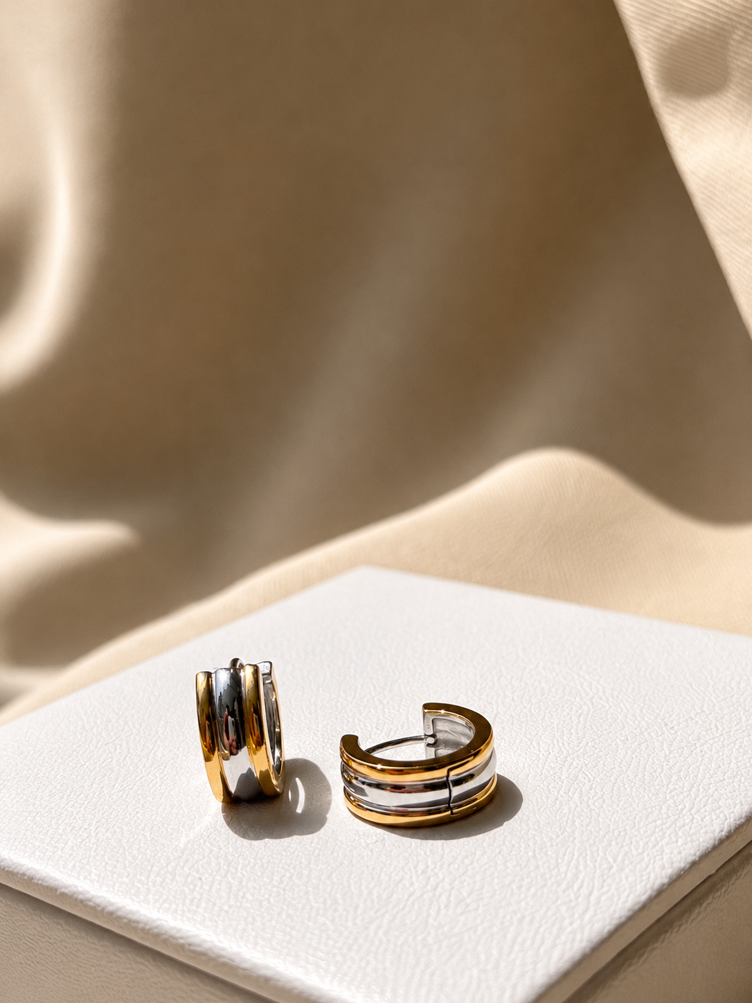 Triple Two Tone Hoops