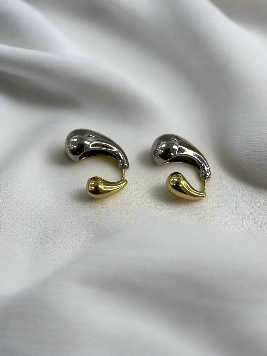 Mia Two Tone Dangle Earrings