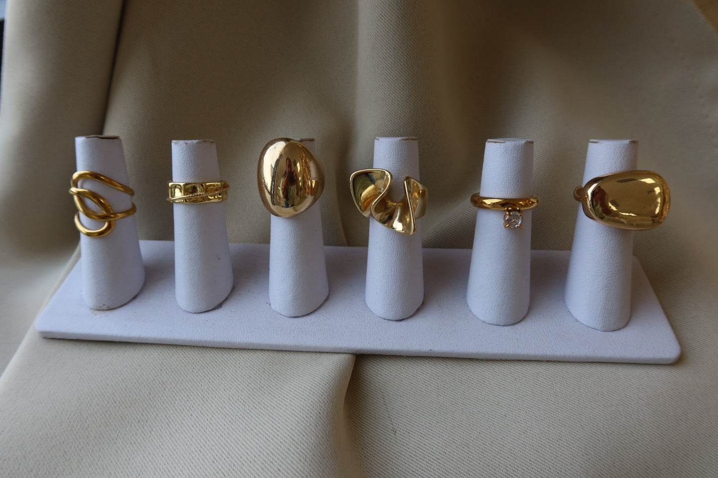 Gold adjustable rings