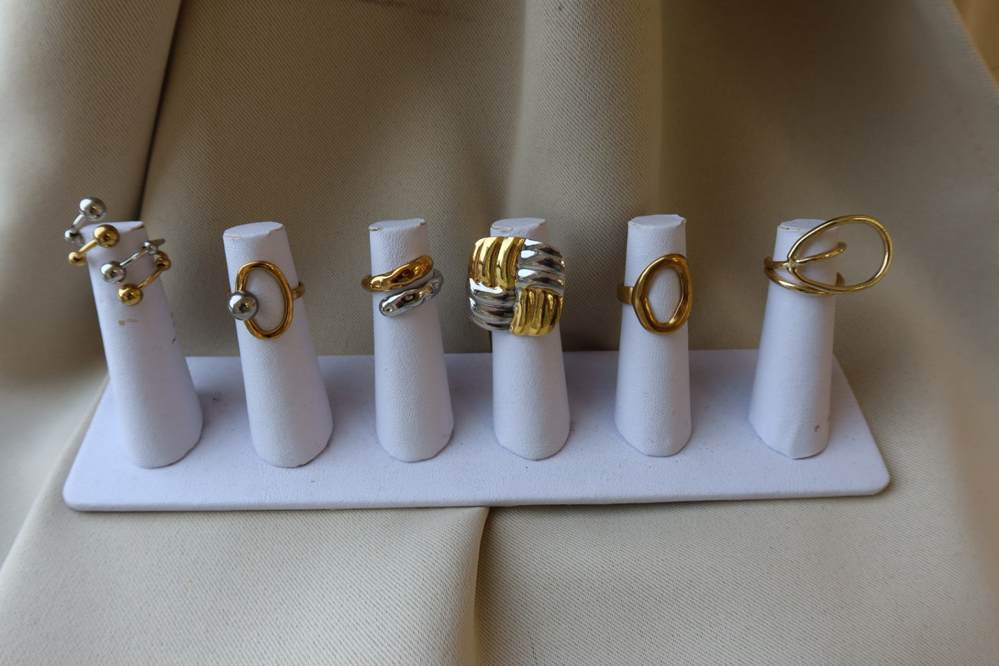 Gold adjustable rings