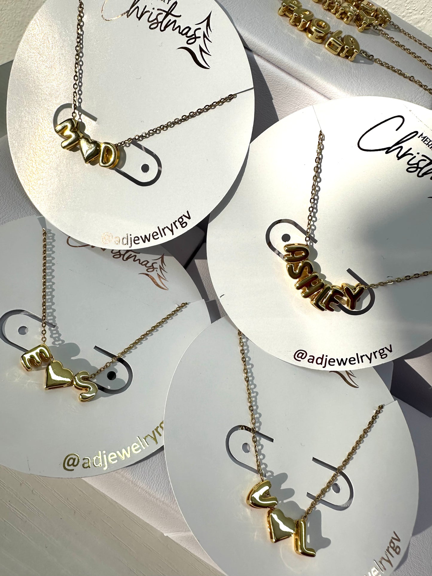 Mini gold custom necklaces