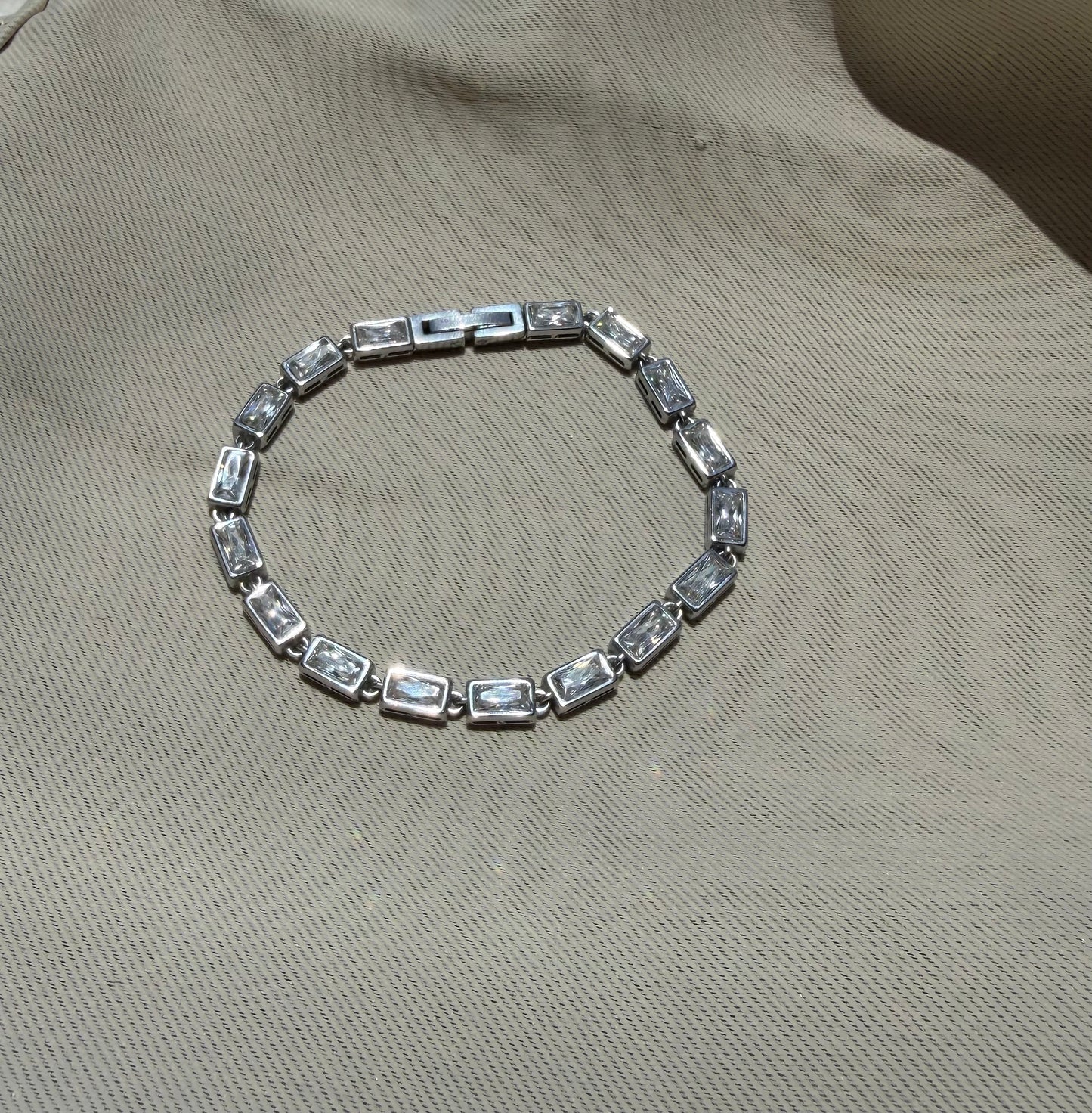 Rectangle CZ bracelet