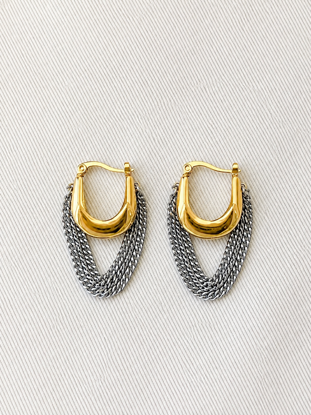 Stella Two Tone Hoops