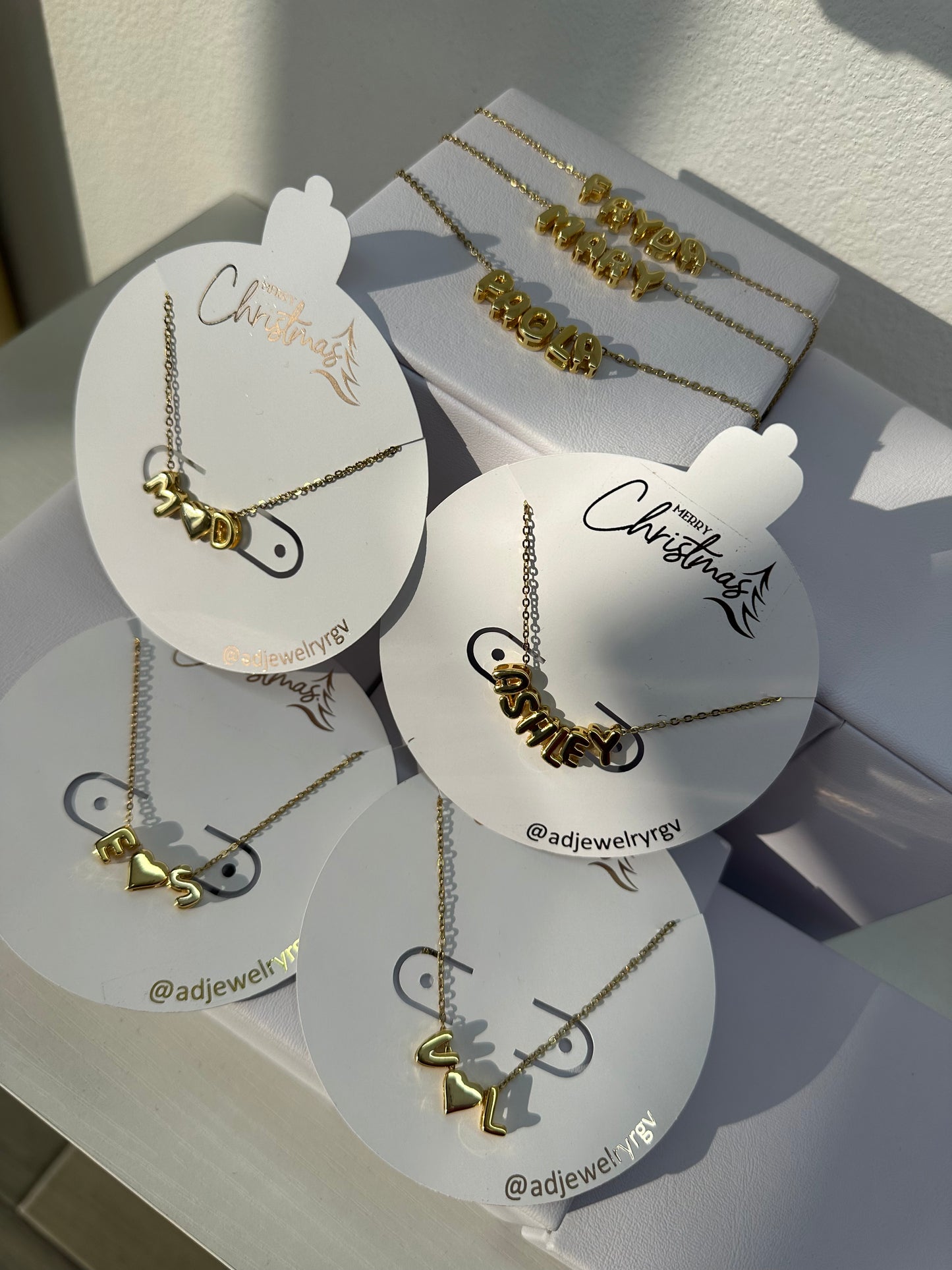 Mini gold custom necklaces