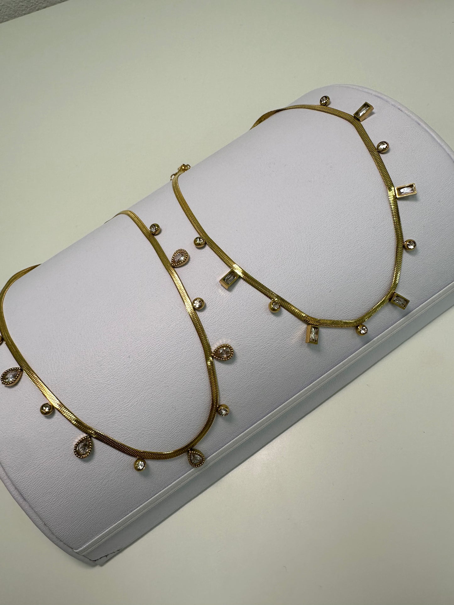 CZ snake chain necklace