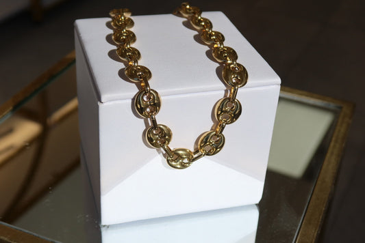 Anchor Puffed Necklace