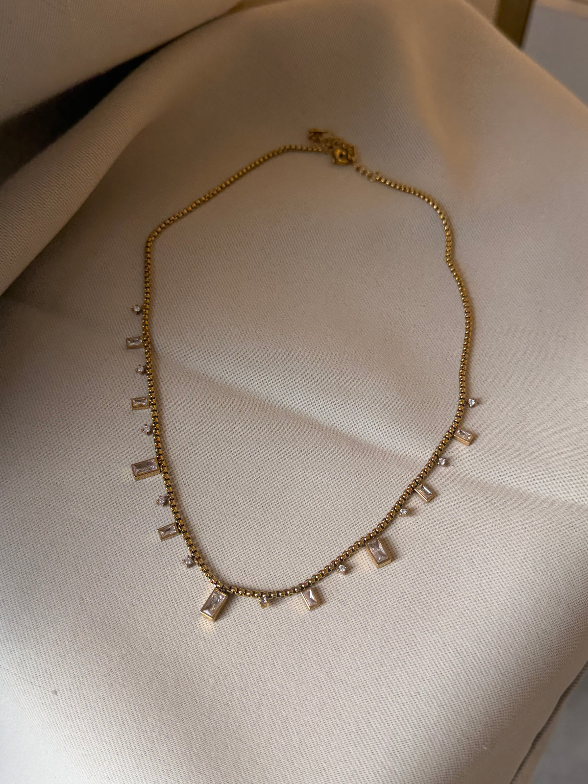 Emerald necklace CZ