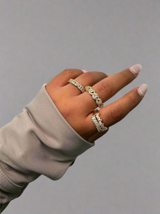 Gold adjustable rings