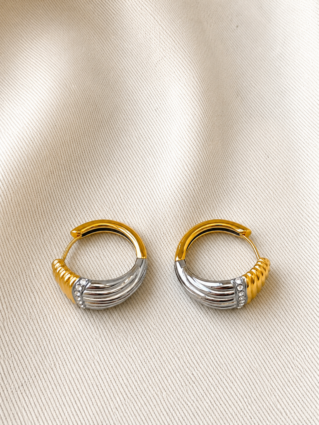Kassy Two Tone Hoops