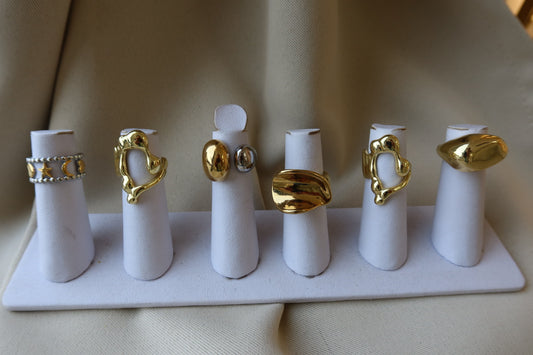 Gold stainless steel rings