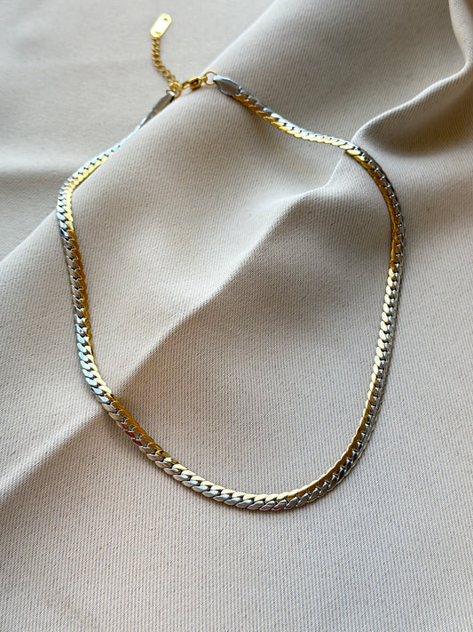 Two tone cuban chain