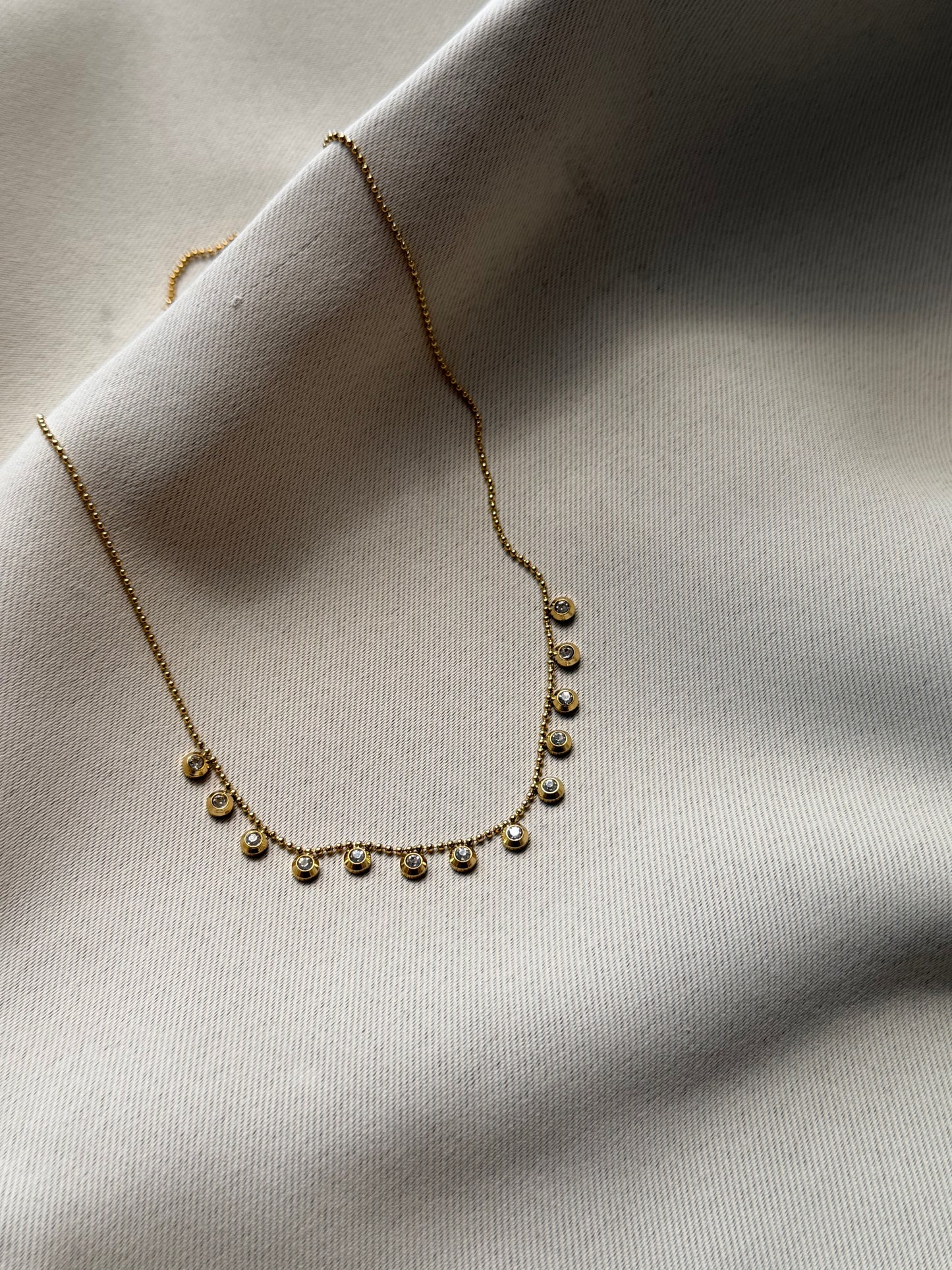 Round CZ necklace