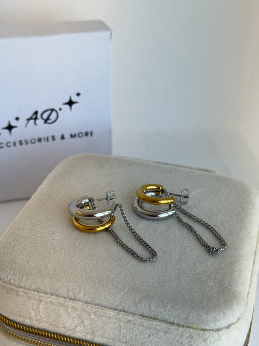 Lexi two tone earrings