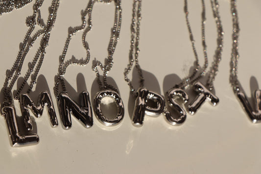 Silver Bubble Letters