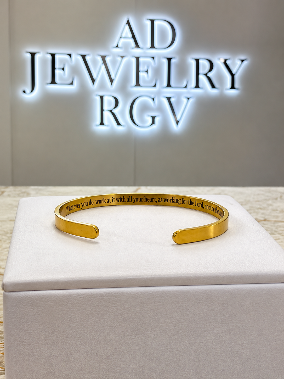 Engraved bangle cuff