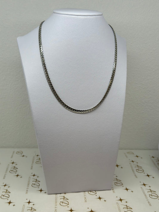 Smooth Cuban Necklace Silver