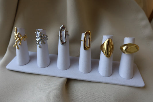 Gold adjustable rings