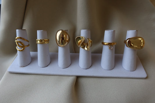 Gold adjustable rings