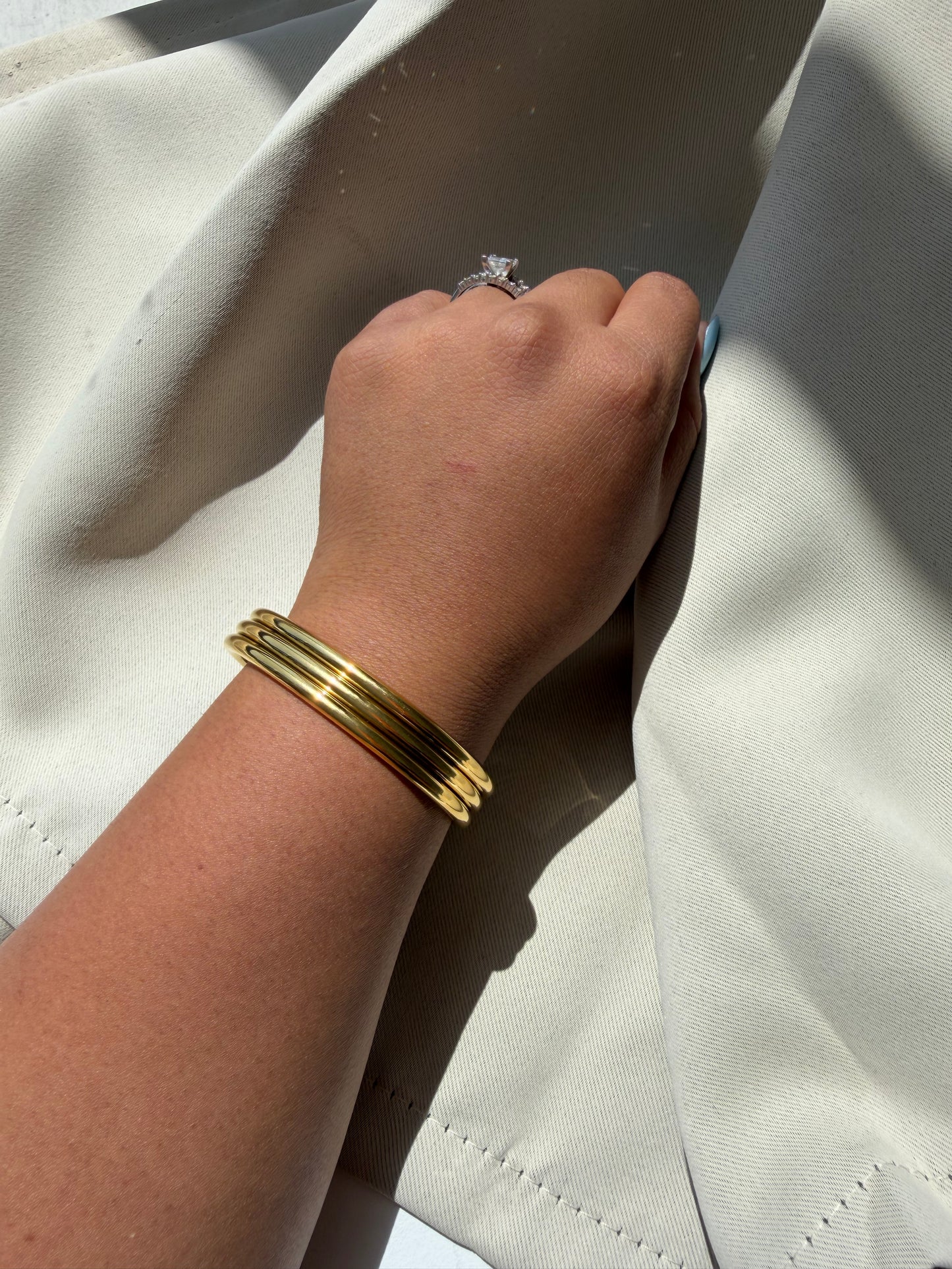 Triple Gold Bangle
