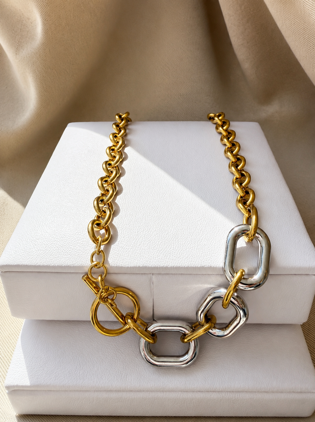 Linked Two Tone Necklace
