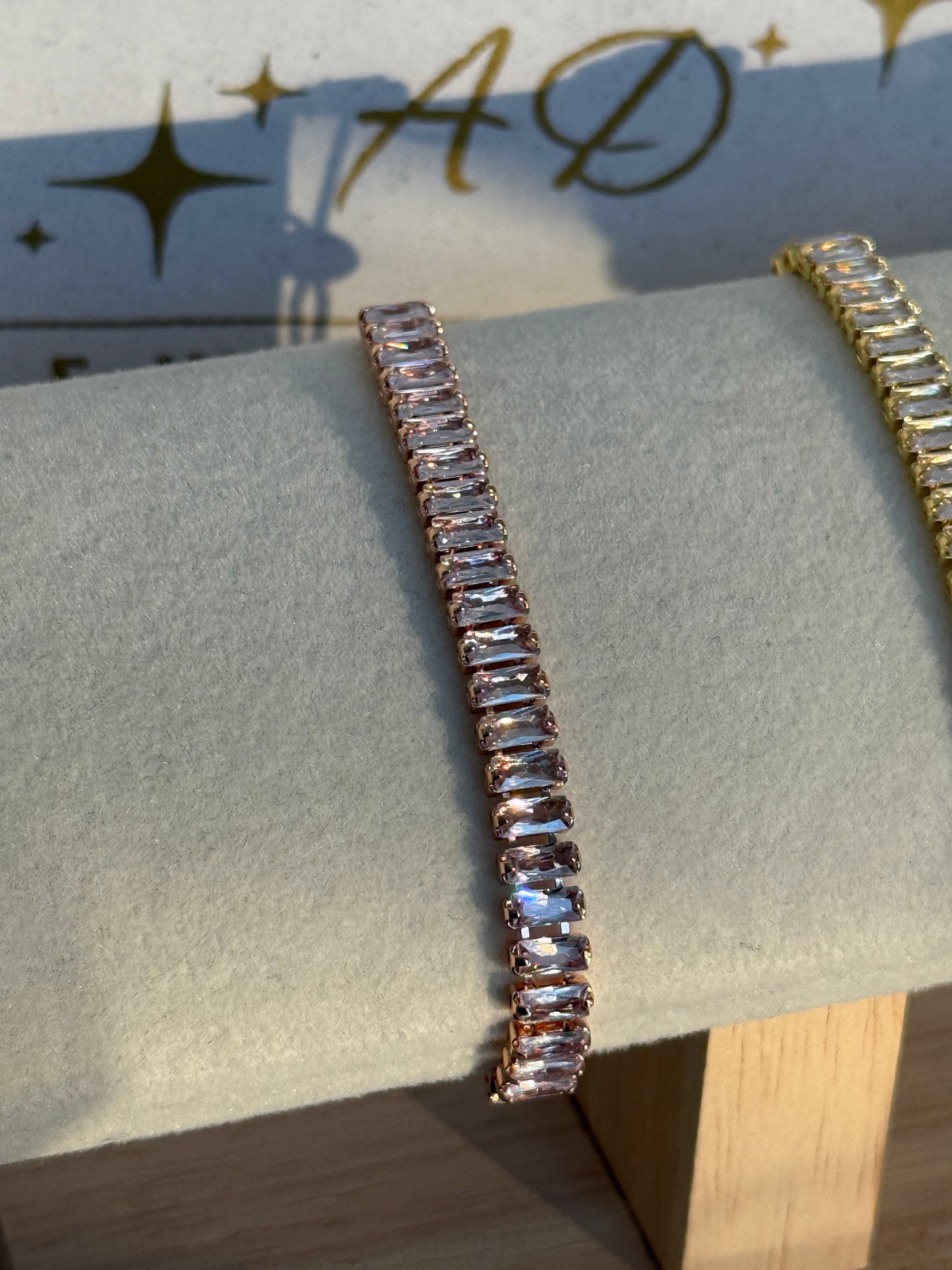 Tennis bracelets gold & rose gold