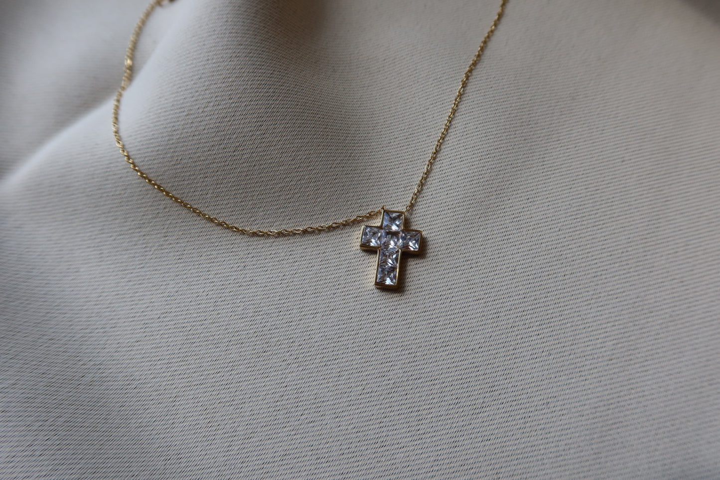 Crystal cross necklace