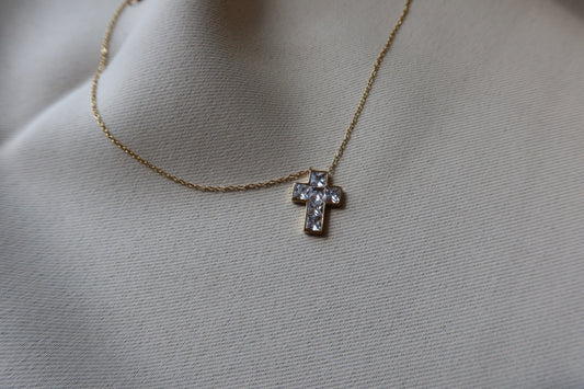 Crystal cross necklace