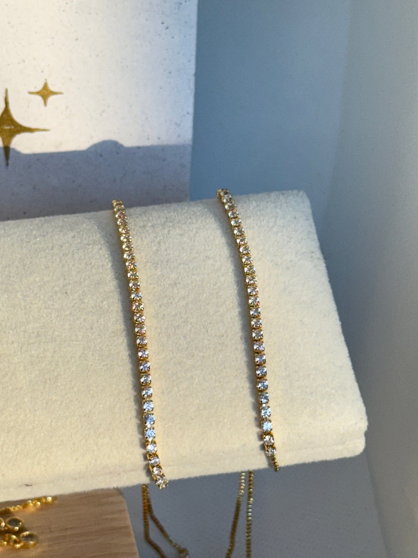 Tennis bracelets gold & rose gold