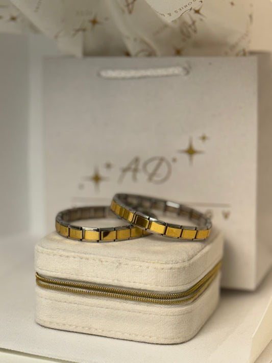 Two tone Italian bracelets