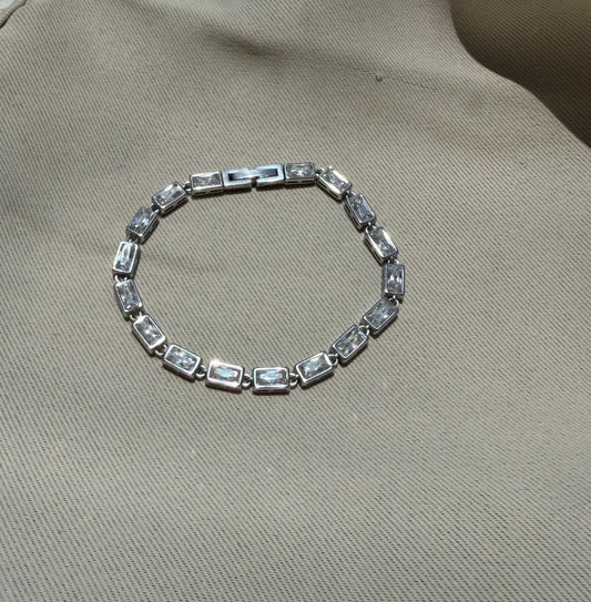 Rectangle CZ bracelet