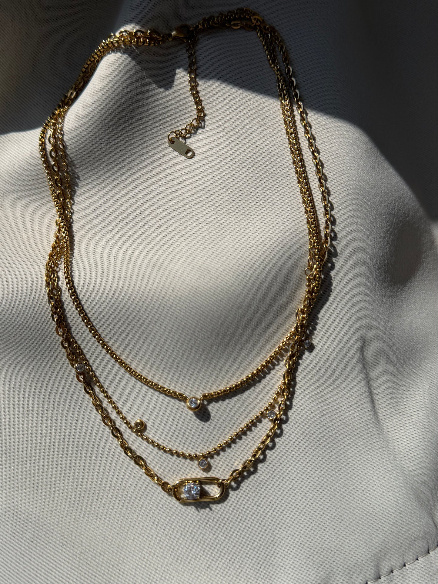 Triple Cart Necklace Stack