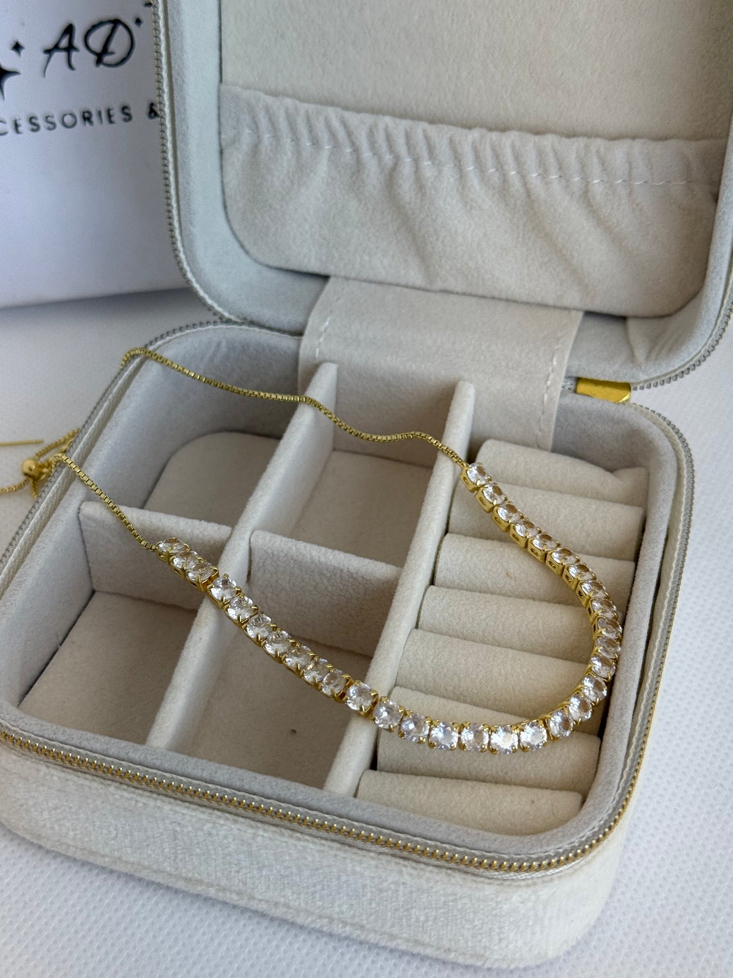 CZ adjustable necklace