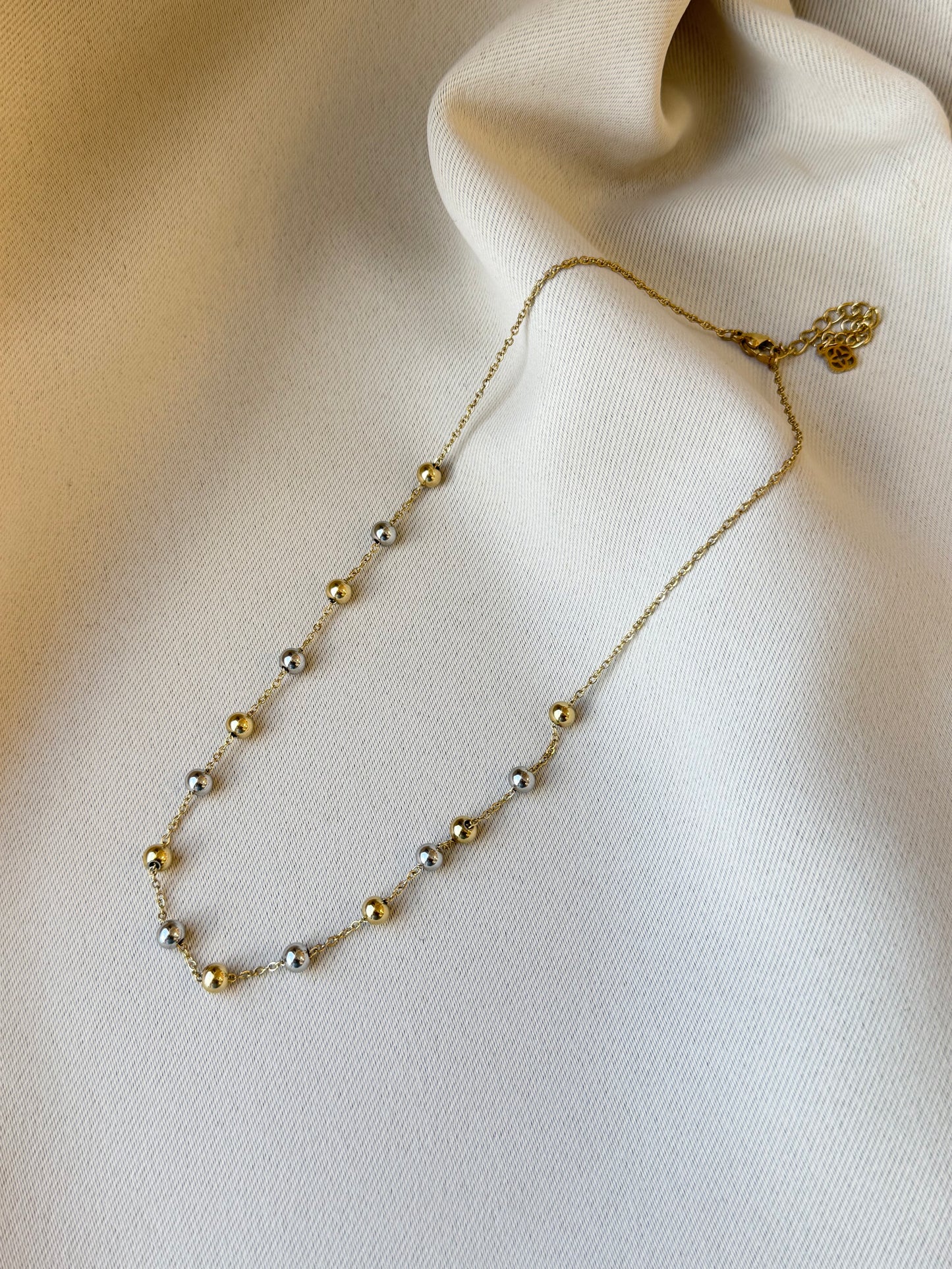 Mini two tone beaded necklaces