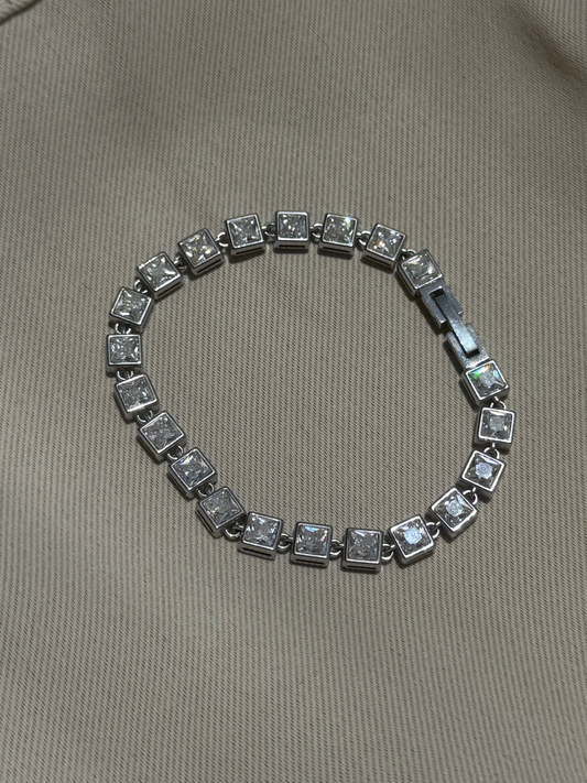 Square CZ bracelet
